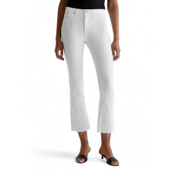 AG Jeans Jodi Crop High Rise Slim Flare Jeans SSW1662-RH White 29 US 8 NEW NWT - Picture 4 of 5